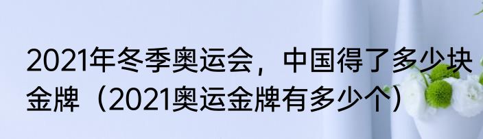 2021年冬季奥运会，中国得了多少块金牌（2021奥运金牌有多少个）