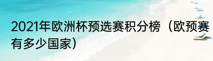 2021年欧洲杯预选赛积分榜（欧预赛有多少国家）