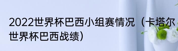 2022世界杯巴西小组赛情况（卡塔尔世界杯巴西战绩）