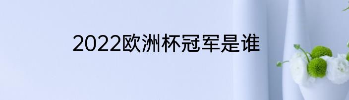 2022欧洲杯冠军是谁