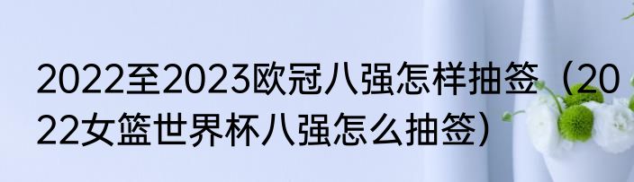 2022至2023欧冠八强怎样抽签（2022女篮世界杯八强怎么抽签）