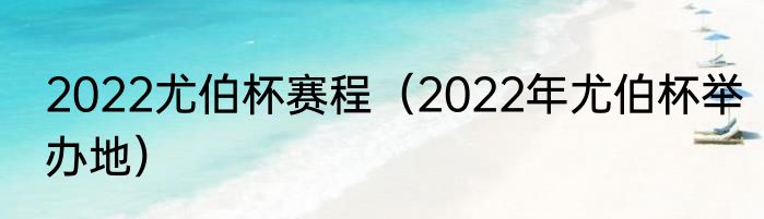 2022尤伯杯赛程（2022年尤伯杯举办地）