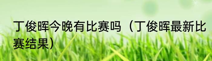 丁俊晖今晚有比赛吗（丁俊晖最新比赛结果）