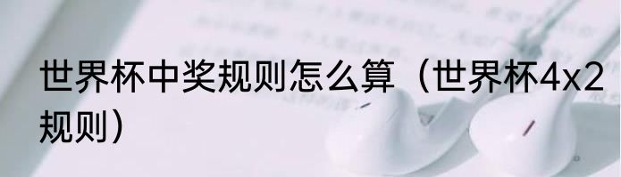 世界杯中奖规则怎么算（世界杯4x2规则）