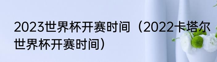 2023世界杯开赛时间（2022卡塔尔世界杯开赛时间）