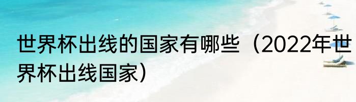 世界杯出线的国家有哪些（2022年世界杯出线国家）