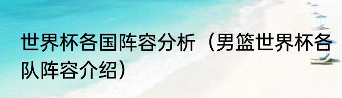 世界杯各国阵容分析（男篮世界杯各队阵容介绍）