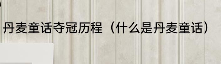 丹麦童话夺冠历程（什么是丹麦童话）