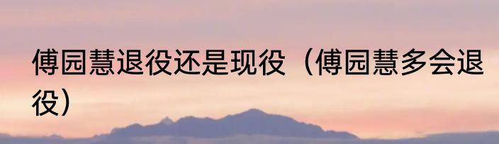 傅园慧退役还是现役（傅园慧多会退役）