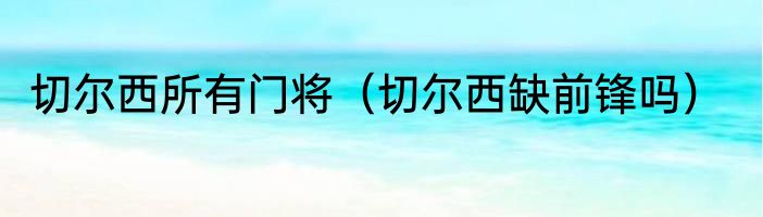 切尔西所有门将（切尔西缺前锋吗）