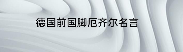 德国前国脚厄齐尔名言