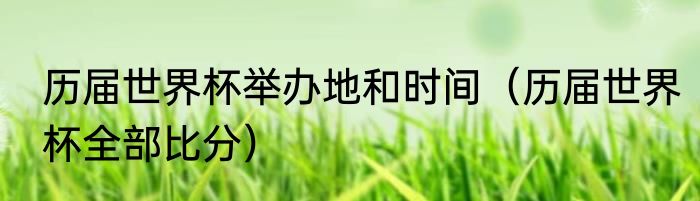 历届世界杯举办地和时间（历届世界杯全部比分）