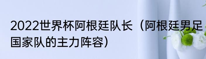 2022世界杯阿根廷队长（阿根廷男足国家队的主力阵容）