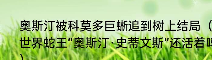 奥斯汀被科莫多巨蜥追到树上结局（世界蛇王“奥斯汀·史蒂文斯”还活着吗）