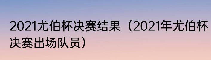 2021尤伯杯决赛结果（2021年尤伯杯决赛出场队员）
