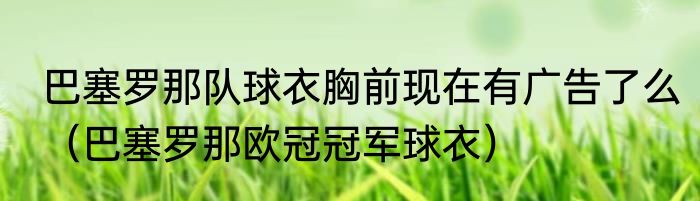 巴塞罗那队球衣胸前现在有广告了么（巴塞罗那欧冠冠军球衣）