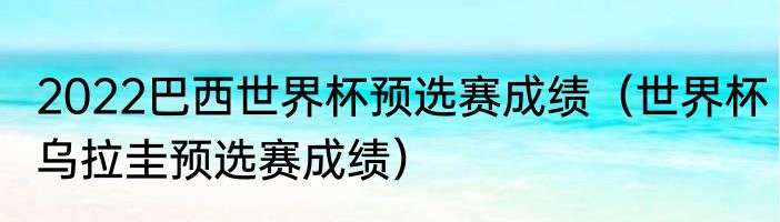 2022巴西世界杯预选赛成绩（世界杯乌拉圭预选赛成绩）