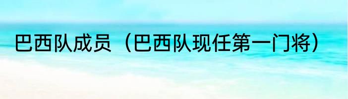 巴西队成员（巴西队现任第一门将）