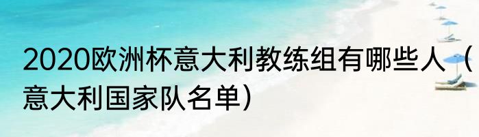 2020欧洲杯意大利教练组有哪些人（意大利国家队名单）