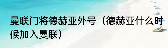 曼联门将德赫亚外号（德赫亚什么时候加入曼联）