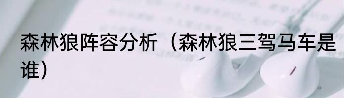 森林狼阵容分析(森林狼三驾马车是谁)