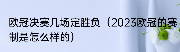 欧冠决赛几场定胜负(2023欧冠的赛制是怎么样的)