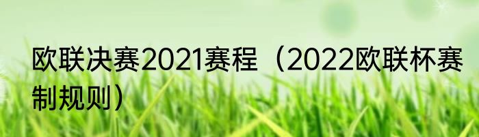 欧联决赛2021赛程（2022欧联杯赛制规则）