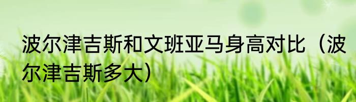 波尔津吉斯和文班亚马身高对比(波尔津吉斯多大)