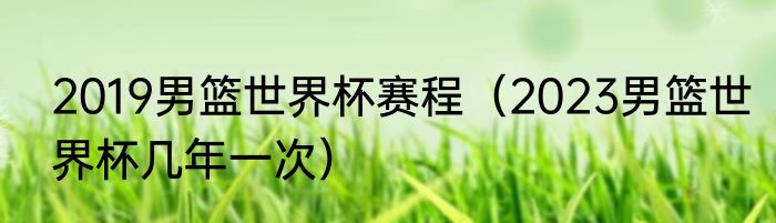 2019男篮世界杯赛程（2023男篮世界杯几年一次）