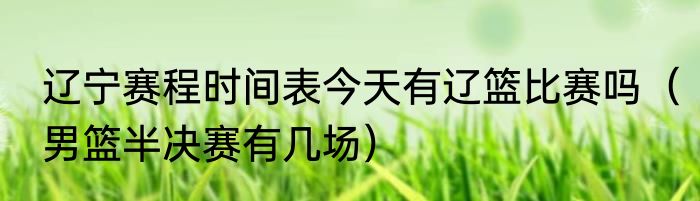辽宁赛程时间表今天有辽篮比赛吗（男篮半决赛有几场）