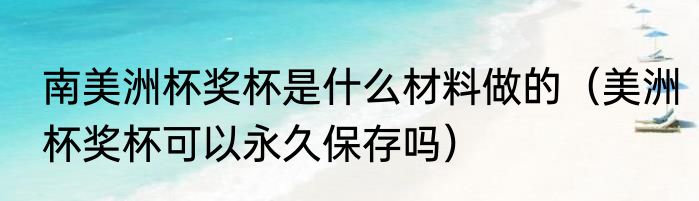 南美洲杯奖杯是什么材料做的（美洲杯奖杯可以永久保存吗）