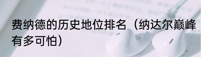 费纳德的历史地位排名（纳达尔巅峰有多可怕）