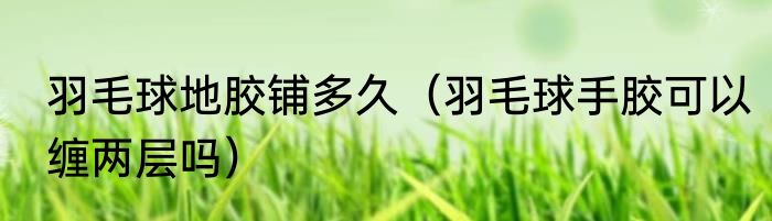 羽毛球地胶铺多久（羽毛球手胶可以缠两层吗）