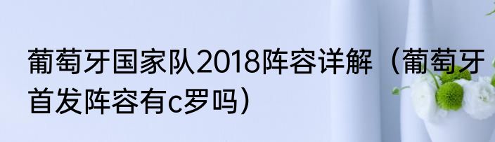 葡萄牙国家队2018阵容详解（葡萄牙首发阵容有c罗吗）