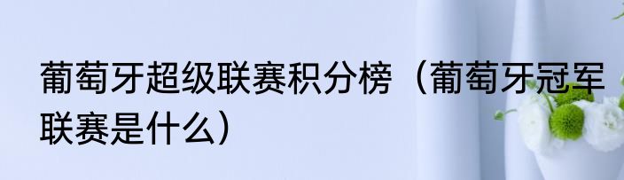 葡萄牙现役十大后卫（葡萄牙三杰）