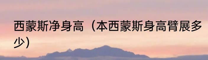 西蒙斯净身高（本西蒙斯身高臂展多少）