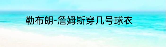 勒布朗-詹姆斯穿几号球衣