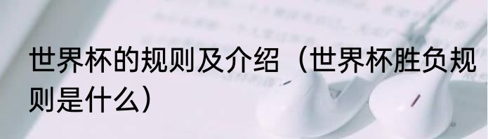 世界杯的规则及介绍（世界杯胜负规则是什么）