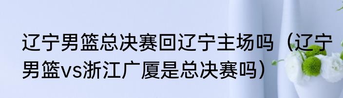 辽宁男篮总决赛回辽宁主场吗（辽宁男篮vs浙江广厦是总决赛吗）