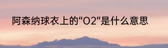 阿森纳球衣上的“O2”是什么意思