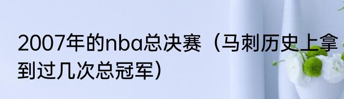 2007年的nba总决赛（马刺历史上拿到过几次总冠军）
