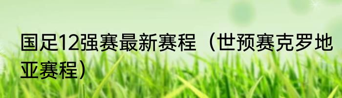 国足12强赛最新赛程（世预赛克罗地亚赛程）