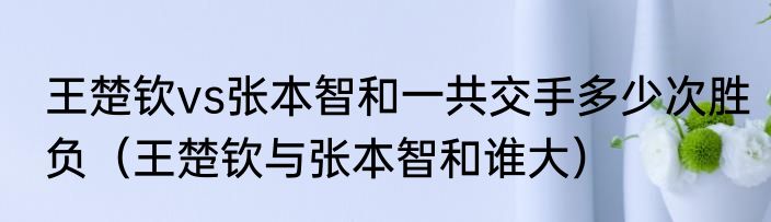 王楚钦vs张本智和一共交手多少次胜负（王楚钦与张本智和谁大）