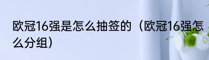 欧冠16强是怎么抽签的（欧冠16强怎么分组）