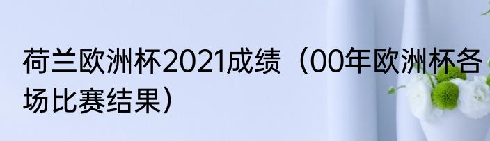 荷兰欧洲杯2021成绩（00年欧洲杯各场比赛结果）