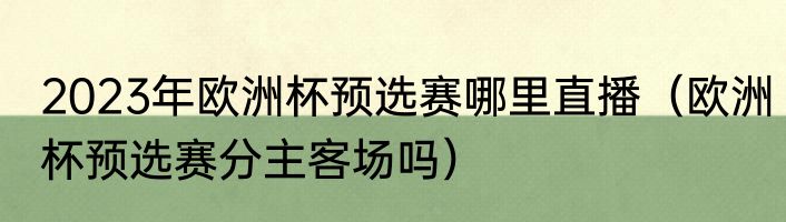 2023年欧洲杯预选赛哪里直播（欧洲杯预选赛分主客场吗）