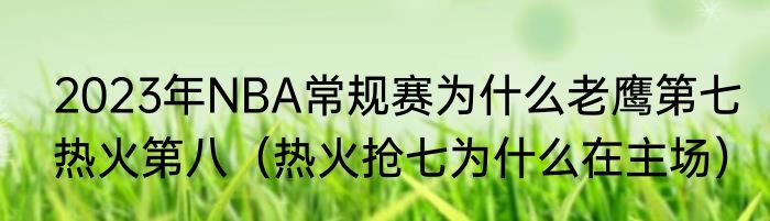 2023年NBA常规赛为什么老鹰第七热火第八（热火抢七为什么在主场）