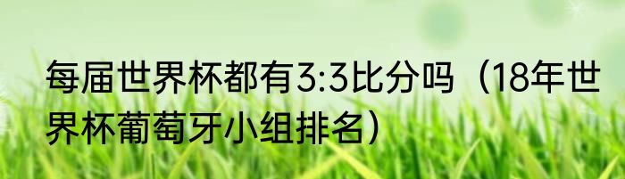 每届世界杯都有3:3比分吗（18年世界杯葡萄牙小组排名）