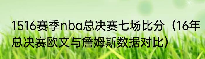1516赛季nba总决赛七场比分（16年总决赛欧文与詹姆斯数据对比）