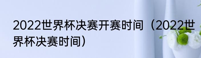2022世界杯决赛开赛时间（2022世界杯决赛时间）